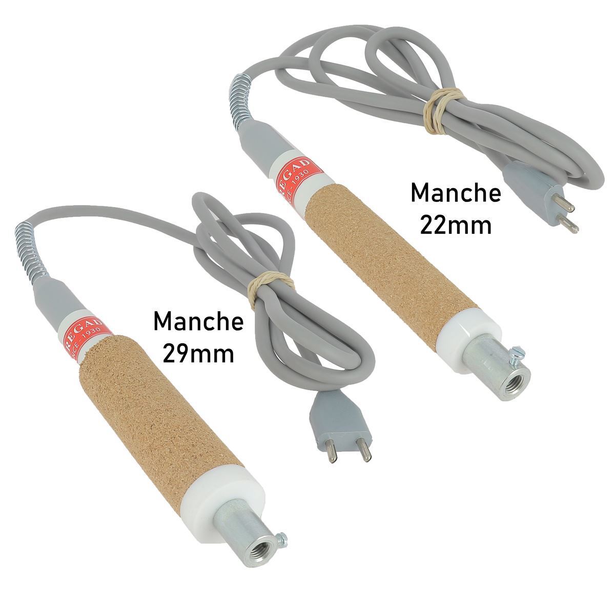 Manche de fer à fileter électrique Regad liège pour rainureur cuir