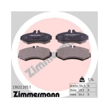 ZIMMERMANN Bremsbelagsatz für Mercedes Vito W638 V-Klasse W638/2 Bremse vorne