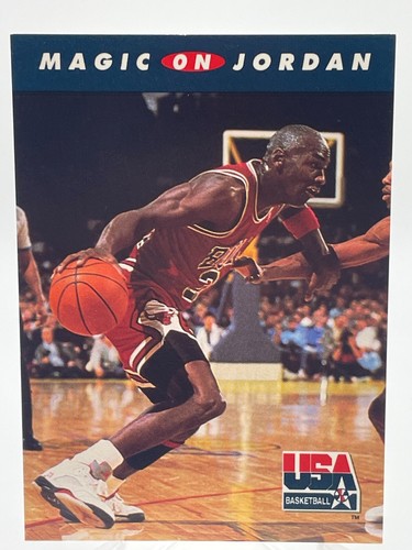 Michael Jordan Magic Johnson 1992-93 Skybox USA Basketball #105 HOF XebX 1