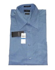 NWT New Arrow Mens Classic Fit Dress Shirt XL 17-17.7" Long Sleeves Blue