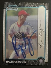 1999 Bowman Chrome #182 Ryan Glynn Texas Rangers Signed Card Autographed