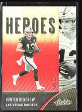 2020 Panini Absolute #UH-HR Hunter Renfrow Unsung Heroes Spectrum Orange #/75
