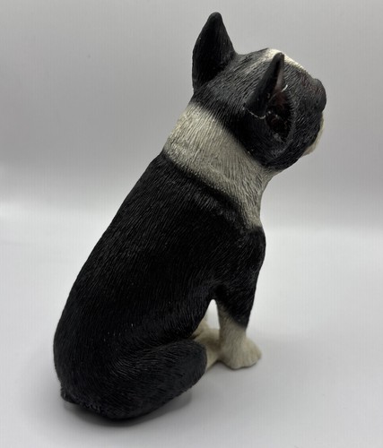 1989 Vintage Sandicast Sandra Brue M130 Boston Terrier Dog Handpainted 4.75” - Picture 6 of 11
