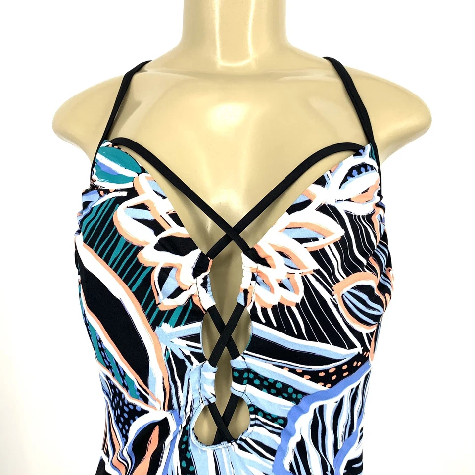 Beach Betty Size M Women One Piece Swimsuit Floral - Image 2 of 4