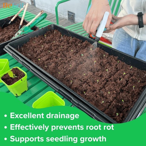 Bandejas de malla duraderas 1020 para microgreens - Paquete de 12 macetas para plántulas, 10"" x 20"" - Imagen 6 de 8