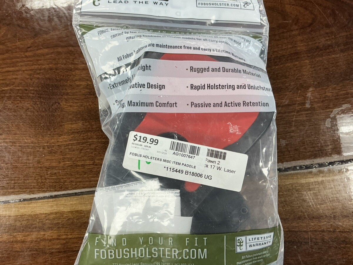 FOBUS HOLSTERS PADDLE HOLSTER GLOCK 17/22/31 RUGER AMERICAN FULL SIZ (AG1007652)