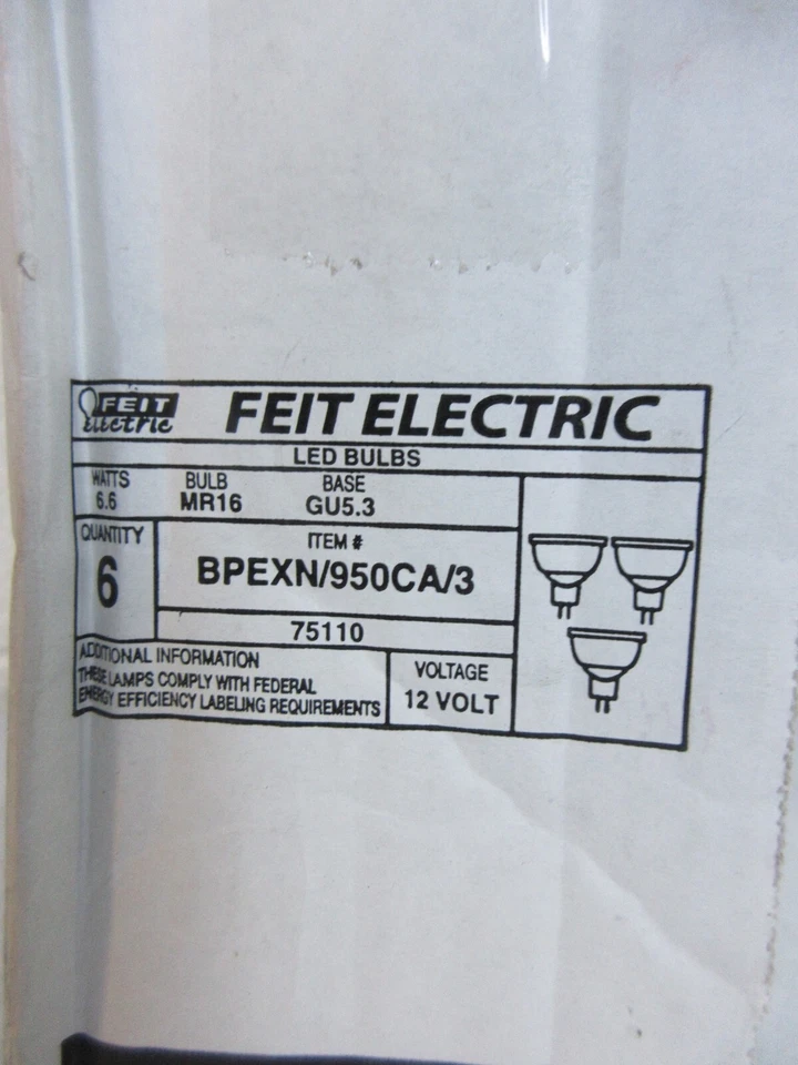 Feit Electric 50W Equivalent MR16 GU5.3 Bi-Pin Dimmable 12V Track Lighting 18PK - Image 4 of 4