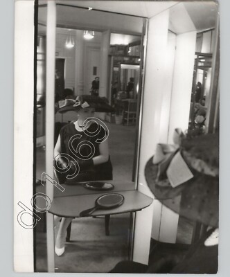 Elegant Women Looking in Mirror Seated Pose Vintage Fashion 1969 Press Photo