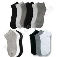 3, 6, & 12 PACK Socks Lot Men 10-13 Women 9-11 NO SHOW Ankle Sports Low Cut Gym