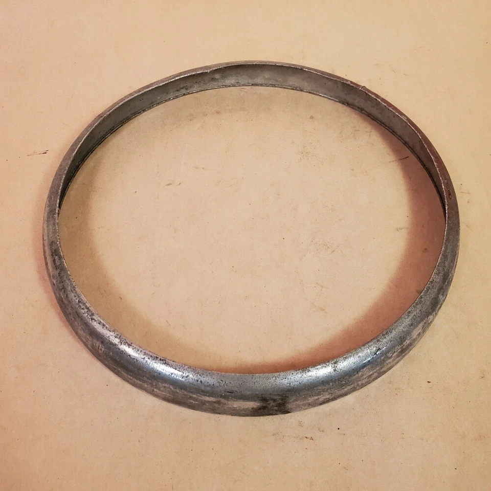 Original Jaguar XKE E-Type MG MGB Headlamp Chrome Trim Ring Bezel OEM - Image 2 of 4