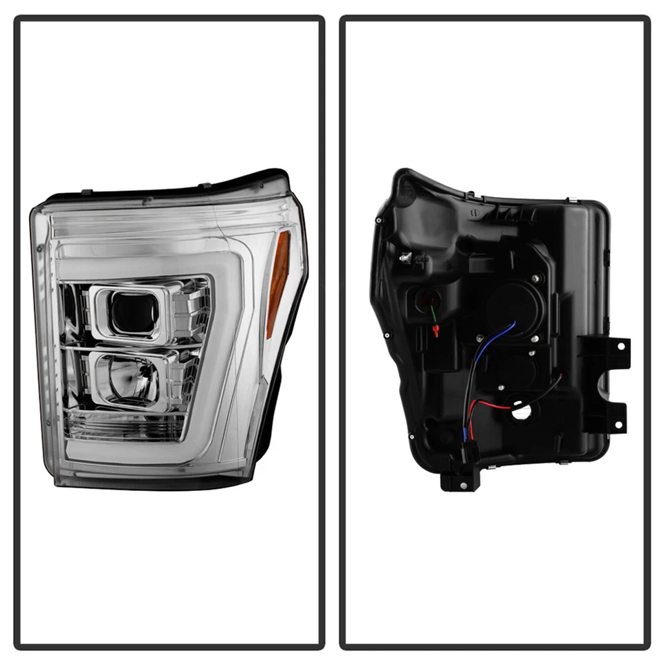 Faros proyectores barra de luz cromados Spyder Auto 5084705 para 11-16 Super Duty Foto 2 de 4