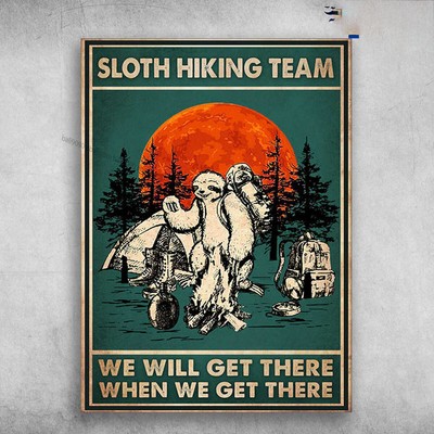 Hiking Sloth, Camping In Forest - Sloth Hiking Team, We Will Get There, When ...