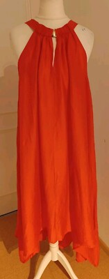 H&M Conscious Collection Kleid Gr.36 Orangerot Neu