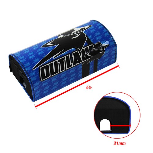 Outlaw Racing ORBP18BU Handlebar Cushion Bar Pad 1-1/8 Inch Blue Motorcycle - Picture 5 of 7