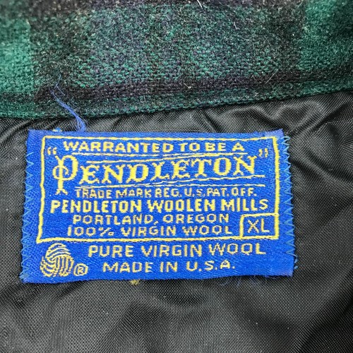 Vintage Pendleton Wool Jacket Adult XL Green Plaid Button Down Lined 59257 - Picture 2 of 8