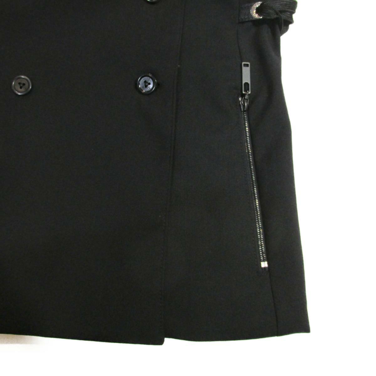 do louis vuitton belts say made in france LOUIS VUITTON Jacket ladies logo belt double-breasted #40 Wool 100% black LV | eBay