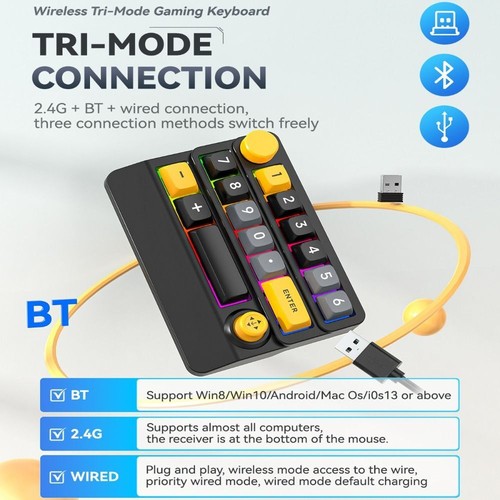Programmier bar Mechanische Bluetooth-Tastatur Computer zubehör - Bild 10 von 14