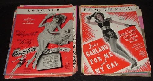 LQQK 130 vintage 1920s-60s original SHEET MUSIC, ALL MOVIE & MUSICALS big stars