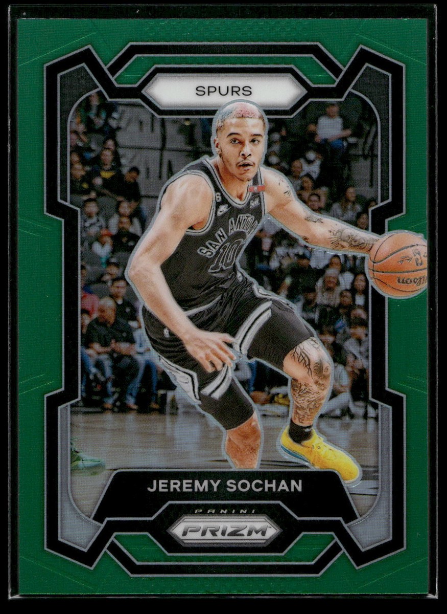 2023-24 Panini Prizm Jeremy Sochan GREEN PRIZM PARALLEL SP Spurs