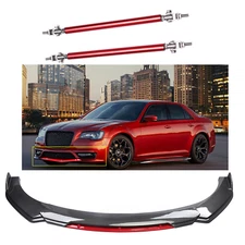 Carbon Fiber Look Front Bumper Lower Lip Spoiler Splitter For Chrysler 300 SRT8
