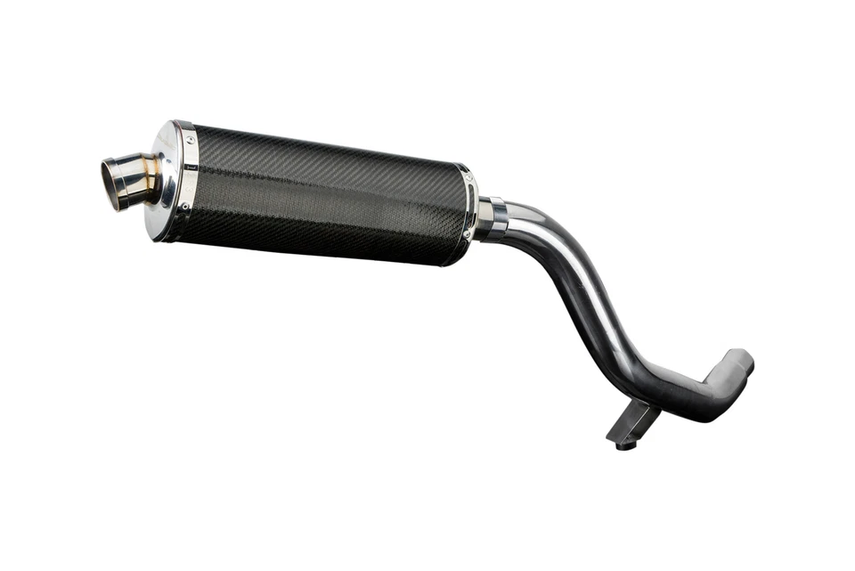 Kit silenciador de escape de carbono ovalado de 14" deslizable Triumph Tiger 1200 Explorer 2012-21 Foto 2 de 4