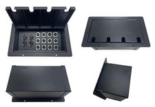 PROCRAFT JUMBO 4-HOLE LID Stage Pocket/Floor Box w/ 2 AC Duplex 12 XLR Female