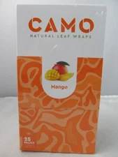 Camo Natural Leaf Herbal Papers 6/5ct Packs Chamomile&Mate 30pc Mango
