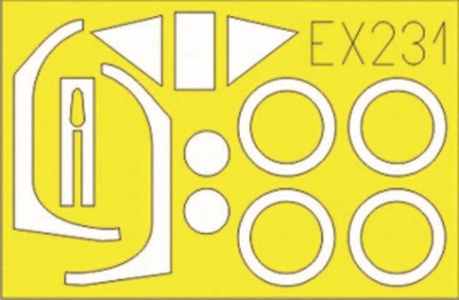 Eduard Accessories Ex231 - 1:48 Fw 190A-5/A-8 for Hasegawa Kit - Masking Foil