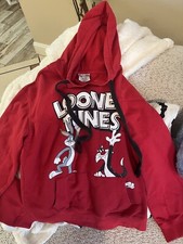 looney tunes long sleeve hoodies kids size 7 x 9 medium