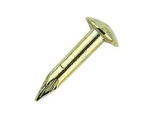 ESCUTCHEON BRASSED PINS TACKS NAILS BRADS 6mm x1.25mm (18g) CRAFTS SMALL GOLD