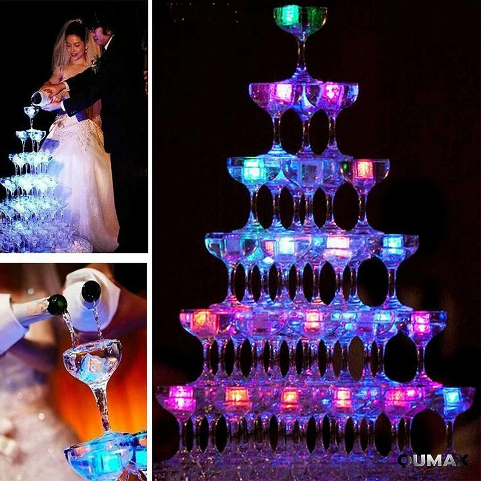 ICE CUBES LEDS Luz 4 - 576 Pack Cambiables a 6 Colores para Bebidas/Fiestas Foto 2 de 4