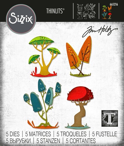 New Retired Sizzix Thinlits Funky Toadstools 5PC #665216 Retail $24.99 Tim Holtz - Picture 7 of 11