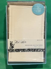 Studio His & Hers  50 Wedding Invitations & 50 Reply Cards With Envelopes