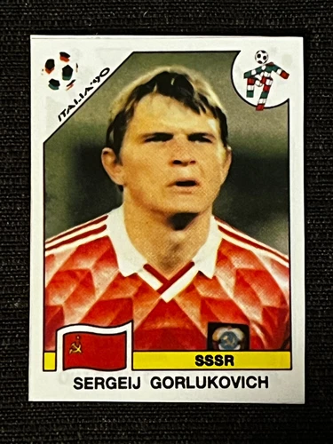 STICKER PANINI WORLD CUP ITALY 90 GORLUKOVICH SSSR URSS # 138 RECUP REMOVED