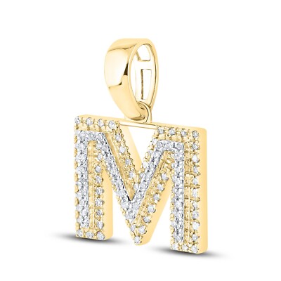 Fine Jewelry 10K Solid Yellow Gold Heart Initial Letter Charm Pendant A-Z Alphab - Foto 6