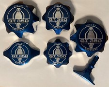 Shelby Gt350 Engine Cap Set - Shelby New Exceptionally Rare Deep Impact Blue.