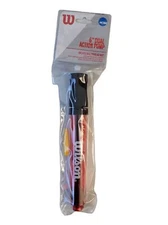 Wilson 6 Inch Dual Action Ball Pump Inflater Basketball, Football, Scoccer Red