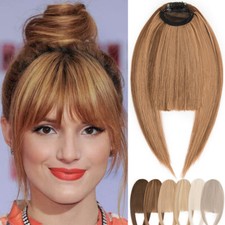 French Thick Bangs Fringe Hairpiece Clips in 100 As Real Human Hair Extensions