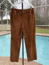 Talbots Real Suede Pants 12 Women's Classic 5 Pocket Jeans Lined NWT MSRP 198.