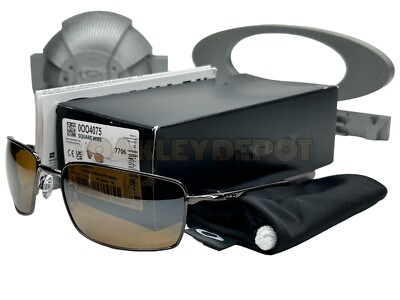✓🕶️ OAKLEY SQUARE WIRE 4075 TUNGSTEN/TUNGSTEN IRIDIUM POLARIZED