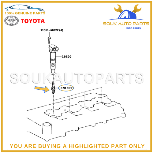 90919-01287 Genuine Toyota SPARK PLUG SET (4 Pcs) 1TR 2TR TACOMA 2.7Ltr 2016-21 - 第 1/1 張圖片