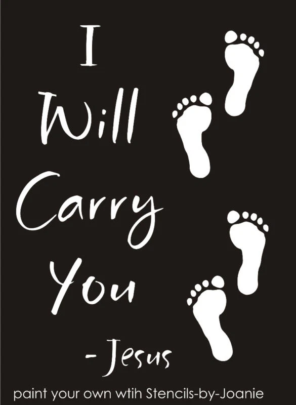 Jesus Footprints Black And White