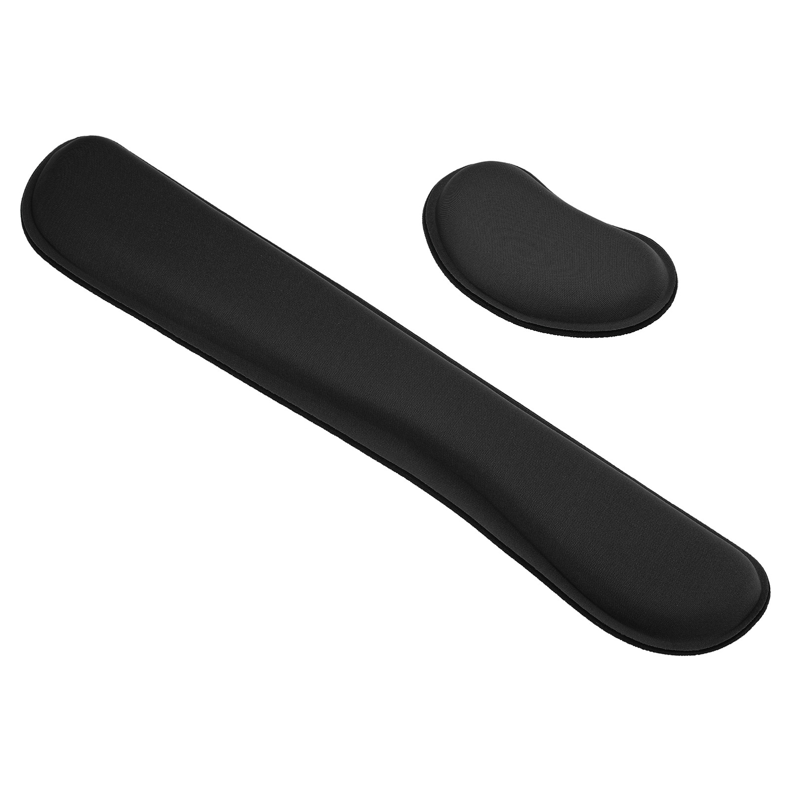 Ergonomic Black Keyboard Wrist Pad and Mouse Rest for Comfortable Support-image