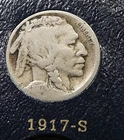 1917-S Buffalo Nickel - VG   / Very Good + Detail (SB)