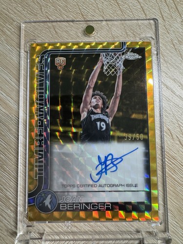 2025-26 Topps Chrome Update Joan Beringer #TCA-JOB RC Auto Gold Geometric /50 🔥