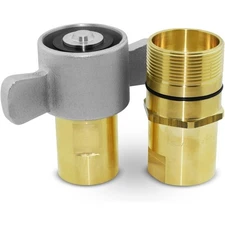 1" NPT Wet-Line Wing Nut Hydraulic Quick Disconnect Coupler/Coupling Set