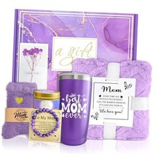 Gifts for Mom, Mom Birthday Gifts from Daughters Lavender Relaxing Gift Basket