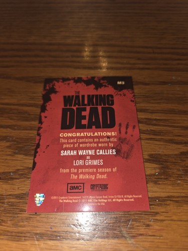 AMC The Walking Dead 2011 Sarah Wayne Callies como Lori Grimes #M3 armario usado - Imagen 2 de 2