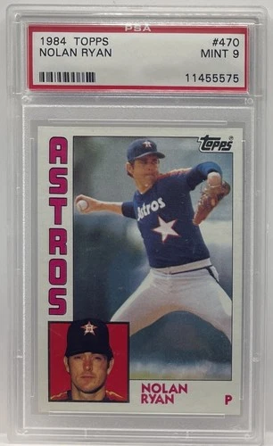 1984 Topps Baseball Nolan Ryan #470 PSA 9 MINT Houston Astros HOF Graded