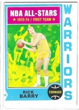 1974-75 TOPPS RICK BARRY CARD (WARRIORS) #50